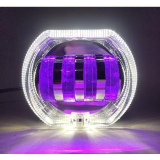 Gambar Lampu Biled Projie 4 Lensa 8D CR7 4.5 Inch Lampu Depan Biled Projie Plus Shroud High Low Ring Angel Eye Universal Motor Mobil - Ungu Ring Putih, Putih-Putih CR7 dari Light Chrisbrow undefined Tokopedia