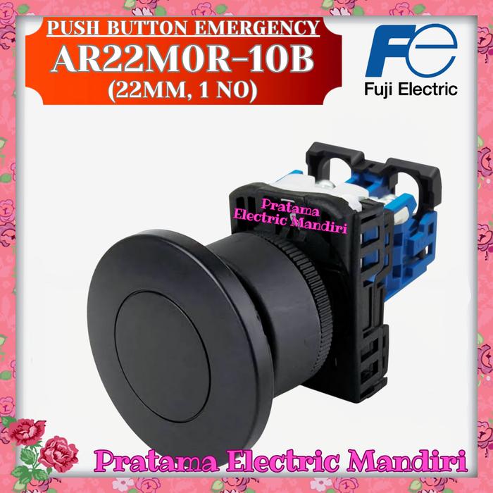 Jual FUJI ELECTRIC MUSHROOM PUSH BUTTON MOMENTARY 22MM AR22MOR-10B ...