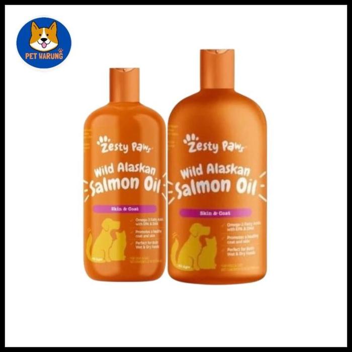 Gambar Zesty Paws Wild Alaskan Salmon Oil Minyak Ikan Anjing Kucing Best Seller - 16 oz dari SAMUDRAA SHOPP undefined Tokopedia