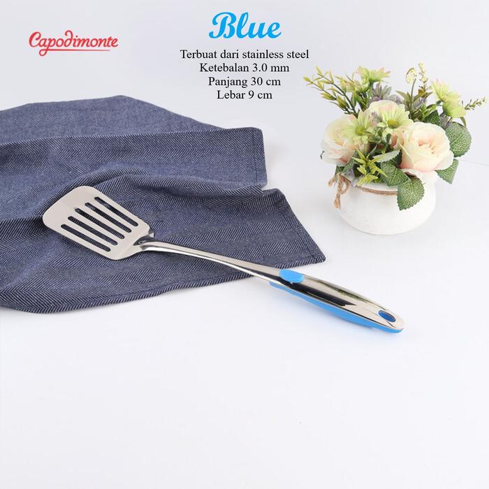 Gambar Spatula / Sendok Goreng Lobang / Slotted Turner Sodet - Biru dari Capodimonte Official Store undefined Tokopedia