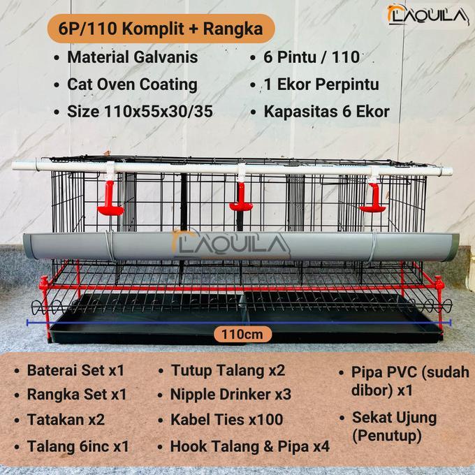 Gambar KANDANG BATERAI GALVANIS AYAM PETELUR - 1106PKomp+Rngka, Hitam dari rizkyberkaah undefined Tokopedia