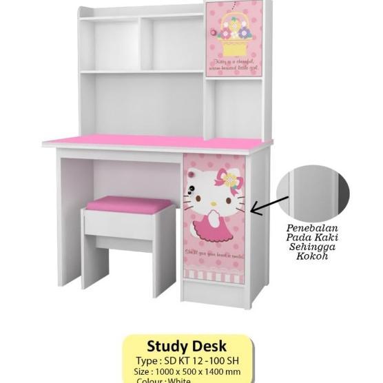Gambar Meja belajar kea panel karakter/study desk/meja belajar karakter anak - hello kitty 2 dari OnlineShopwy undefined Tokopedia