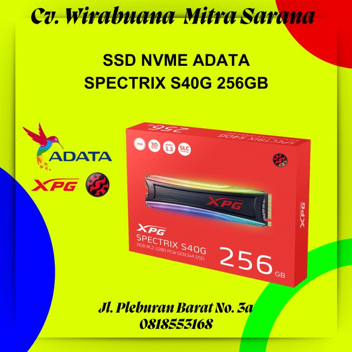 Nvme Ssd M2 Xpg Spectrix S40g XPG SPECTRIX S40G RGB PCIe Gen3x4 - Main Image
