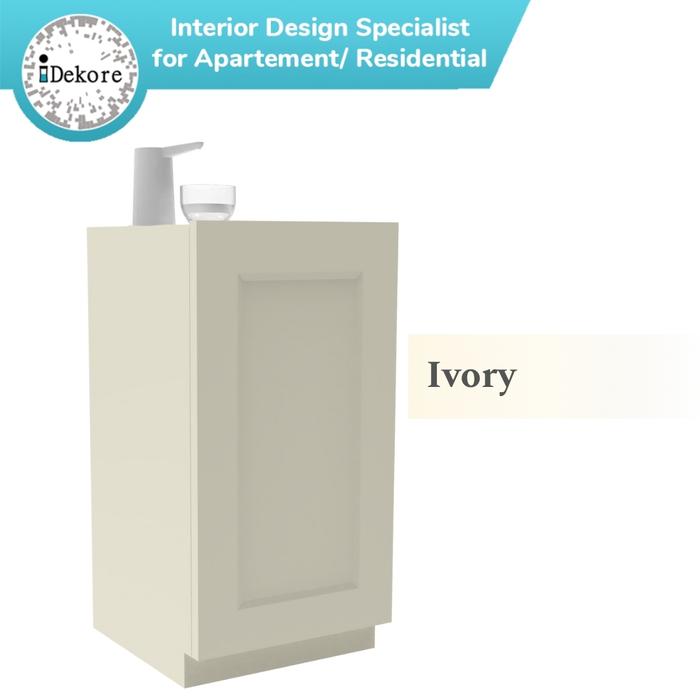 Gambar iDekore Kabinet Galon Bawah Multifungsi dengan Pompa Air Elektrik - Ivory, All Size dari iDekore undefined Tokopedia