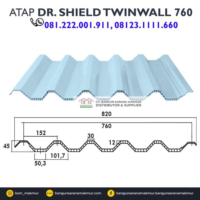 Gambar O81222001911 ATAP PVC DR SHIELD DOUBLE LAYER SURABAYA dari bahanbangunanmurah undefined Tokopedia