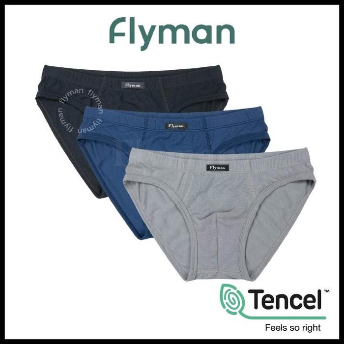 Gambar Terbaru Flyman Celana Dalam Pria Brief Tencel 3 Pcs Fm 3075 - M dari AYUHA Fashion undefined Tokopedia