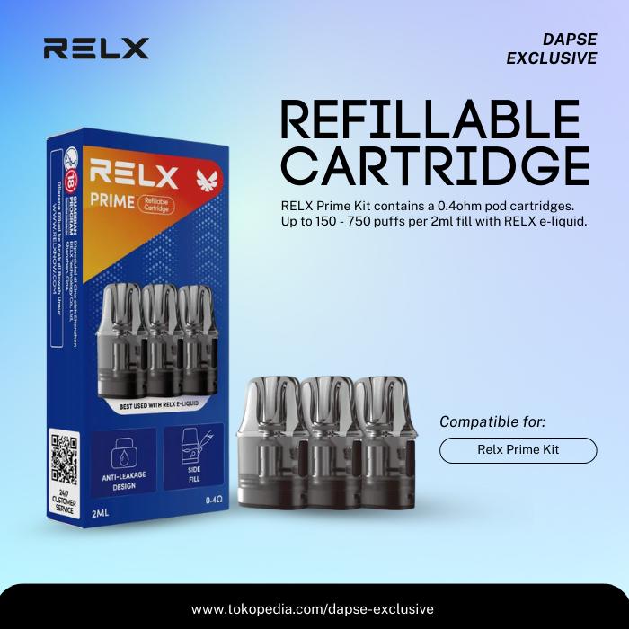 Gambar Cartridge Relx Prime Pod Kit 2ML 1pack (3pcs) AUTHEN by Relx - 0.4 Ohm dari relaxinjkt undefined Tokopedia