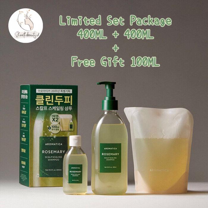 Gambar AROMATICA Rosemary Scalp Scaling Shampoo Double Set 400ml + Refill 400ml - ROSEMARY dari SHARETHEBEAUTY undefined Tokopedia