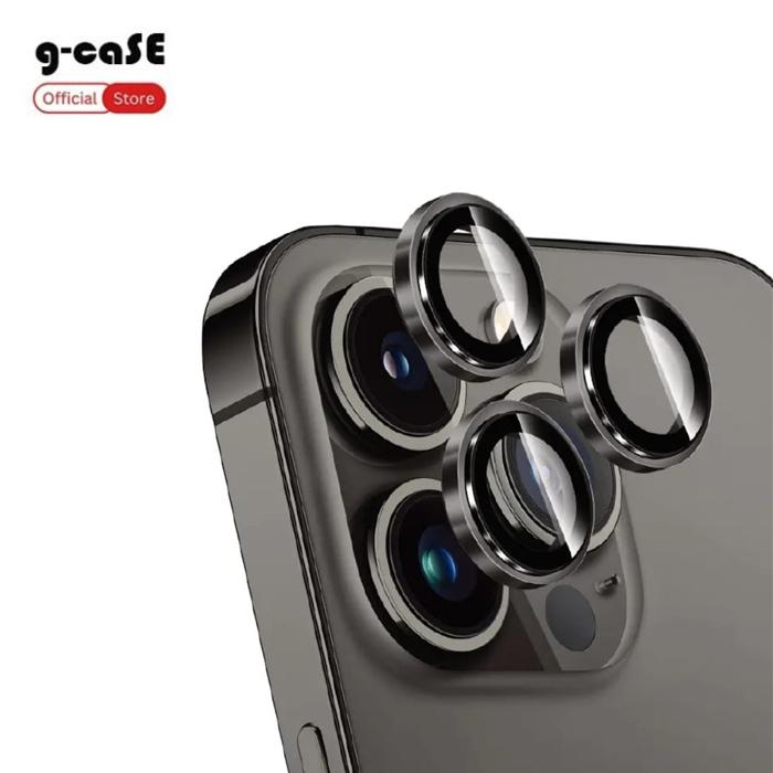 Gambar g-caSE RING Tempered Glass Pelindung Kamera For Iphone 14 14PRO PRO MAX CAMERA - SPACE BLACK, IP 14PRO(3pc) dari G-caSE Official Store undefined Tokopedia
