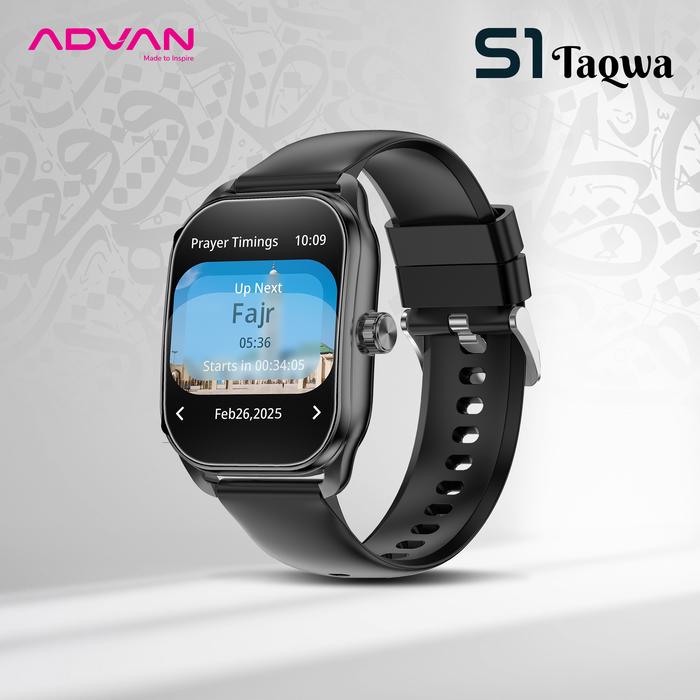 Gambar ADVAN Smartwatch S1 Taqwa AI Voice IPS 2.01 inch Waterproof Bluetooth Call Arah Kiblat Pengingat Tasbih Digital Waktu Sholat Jam Tangan Pintar Smartwatch Murah - Black dari ADVAN INDONESIA undefined Tokopedia