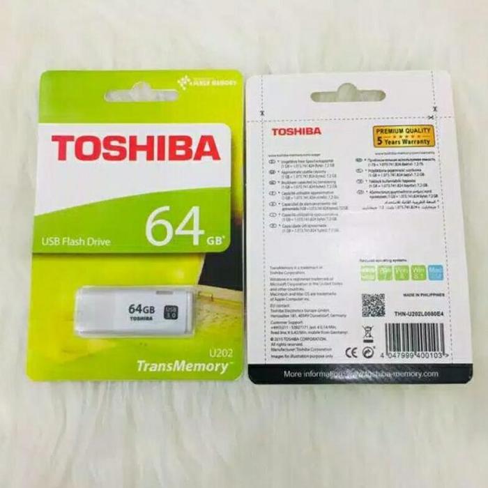 Gambar FlashDisk TOSHIBA 2GB , 4GB , 8GB , 16GB , 32GB , 64GB FlashDisk Flash Driver TOSHIBA - 64GB dari Jimmy Store Acc undefined Tokopedia