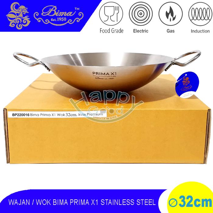 Gambar BIMA PRIMA X1 / ELEMENT 26-30CM WAJAN/WAJAN PENGGORENGAN STAINLESS STEEL SUS304 - 32CM dari HappyGoodDayHouseware undefined Tokopedia