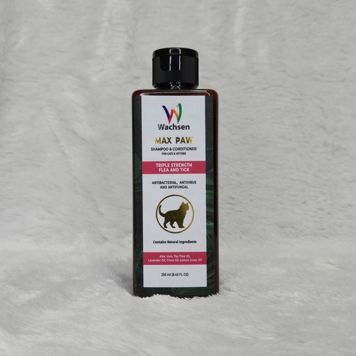 Gambar Max Paw Shampo Kucing Triple Strength Flea And Tick Anti Kutu, Parasit, Bakteri, Virus Dan Jamur - 115 ml & 250 ml - 250ml dari JHONAS STORE undefined Tokopedia