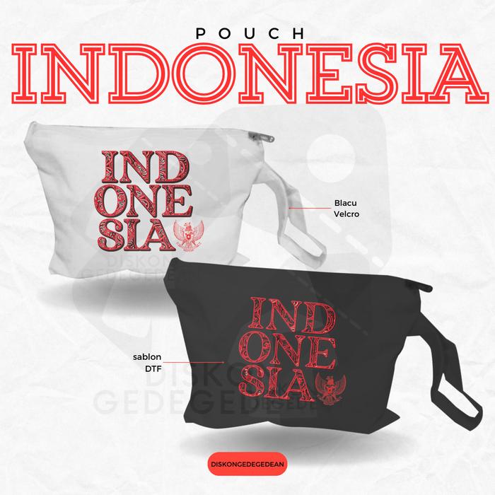Gambar Diskongedegedean Pouch Souvenir Indonesia Nusantara Oleh Oleh Model 3 - Model 1, Putih dari Diskongedegedean undefined Tokopedia