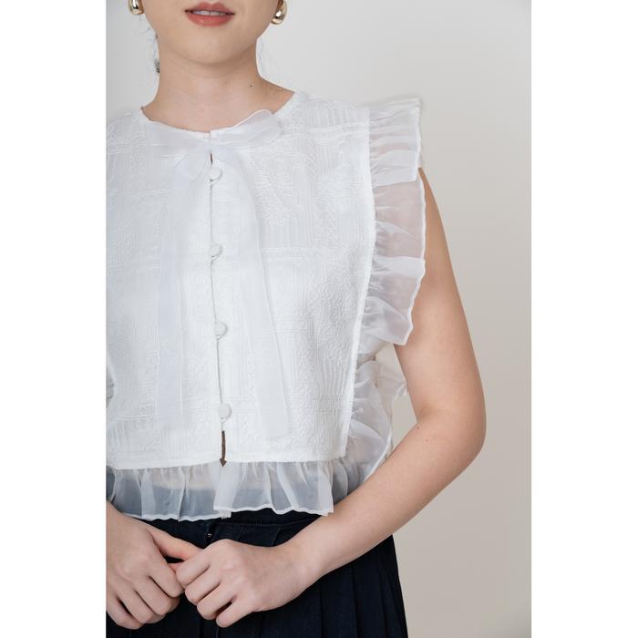 Gambar Jolie Clothing Audra Apron / Vest Wanita / Outer Wanita - White dari Jolie Clothing undefined Tokopedia