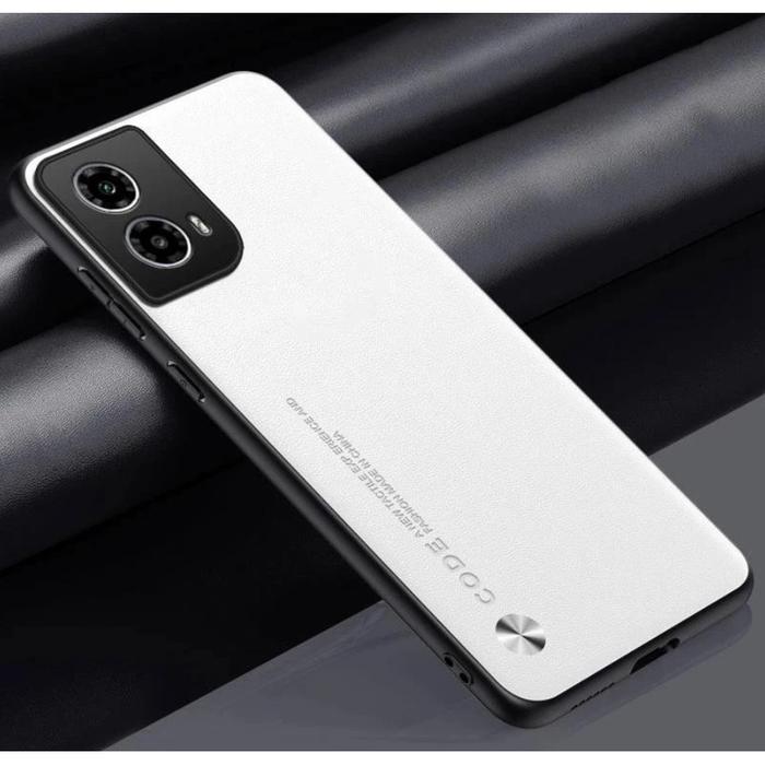 Gambar Motorola Moto G45 HardCase Soft Casing Cover Leather Code Case Shockproof Kulit - White dari ProCase Store undefined Tokopedia