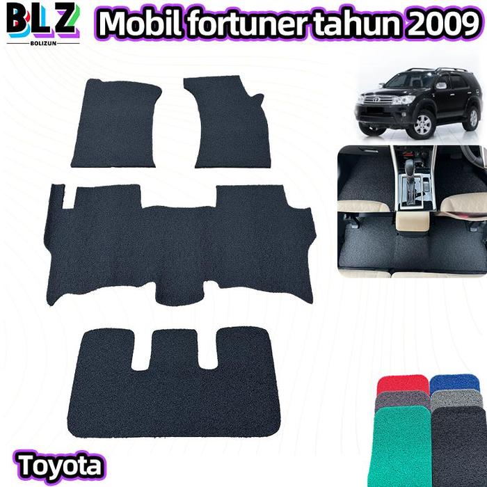 Gambar Karpet Mobil Custom Floor Mat 16mm - Mobil Fortuner 2009-2014(7 Seat Floor Mats) - Merah dari SANJAYA - id undefined Tokopedia