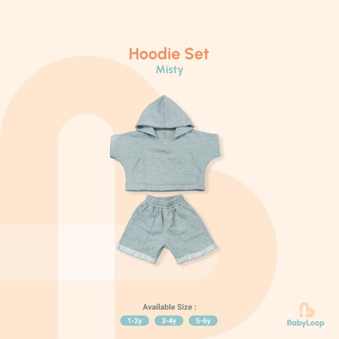 Gambar Baju Anak dan Dewasa - Hoodie Set Summer Rain Collection - Baby Loop - Misty, Mom dari Baby Loop Authorized Reseller undefined Tokopedia
