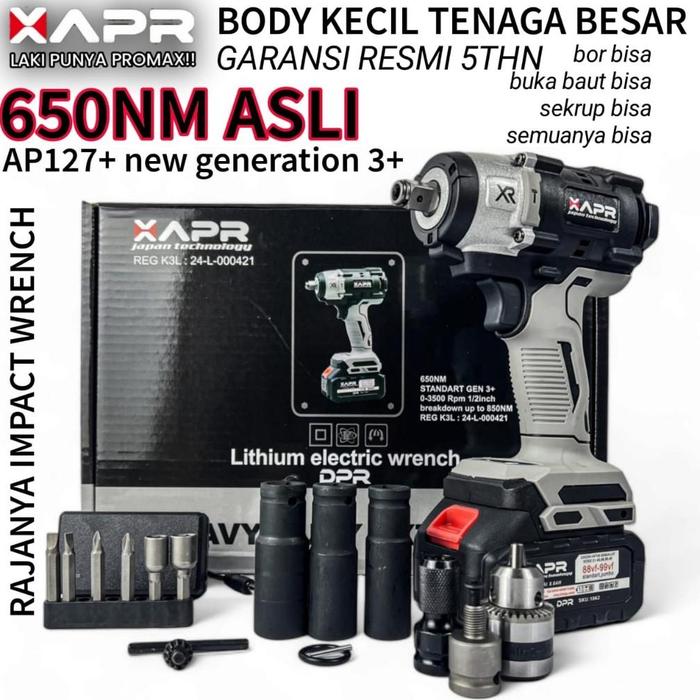 Gambar APR 127+ 550nm CORDLESS IMPACT WRENCH BRUSHLESS 48v / 88v ZHIHE / JLD 48s / XAPR AP127+ dari Graceful Store ID undefined Tokopedia
