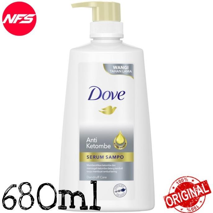 Gambar ASLI DOVE SHAMPOO PUMP-ANTI KETOMBE(DANDRUFF)/RONTOK(HAIR FALL)/RUSAK(DAMAGE)-680/900/1400 ML(1.4 L)-TOTAL TREATMENT CARE-SERUM SAMPO PERAWATAN RAMBUT-BOTOL - DANDRUFF 680ML dari Dborimarketsiut undefined Tokopedia
