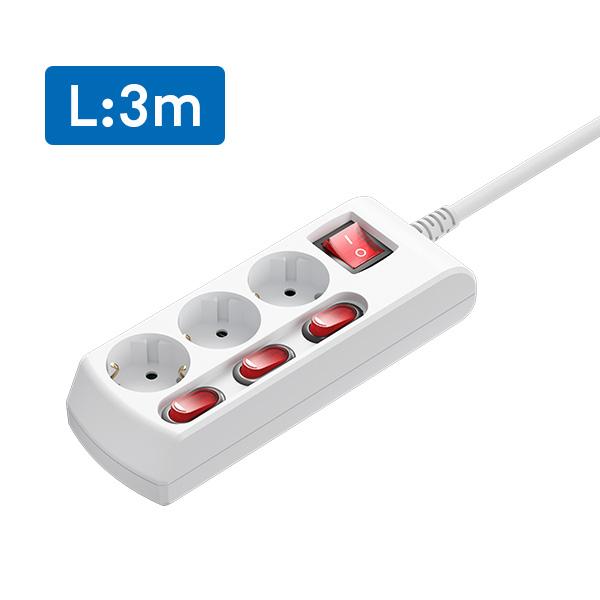 Gambar Vivan VPS-H3031A / VPS-H3041A / VPS-H3051A  3 4 5 6 Lubang Stop Kontak Colokan Saklar Socket Pemanjang Kabel 3m Inti Tembaga Original - Garansi Resmi 3 Tahun (VPS-H2031A / VPS-H2041A / VPS-H2051A / VPS-H2061A) - H3031A dari bestdeal_NEW undefined Tokopedia