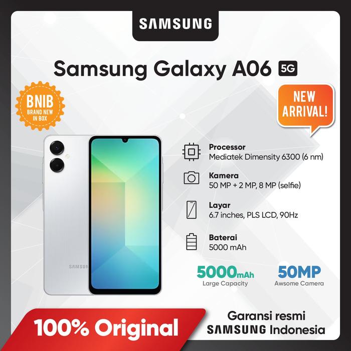 Gambar SAMSUNG GALAXY A06 6/128 5G-Garansi Resmi Sein - GRAY dari Samsung Store Mal Panakkukang undefined Tokopedia