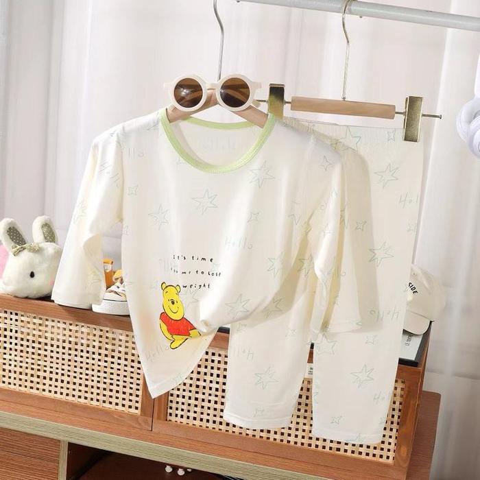 Gambar tjm Baju Tidur Tencel Anak / Piyama Anak/Pajamas Tencel / Setelan Lengan Panjang Premium Anak Laki Laki Perempuan Import / Setelan Piyama Anak Import / Baju Tidur Anak - Winnie the pooh, 80(6-12bln) dari TOKO JAYA MANDIARI TJM undefined Tokopedia