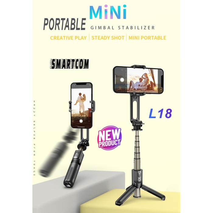 Gambar Gimbal Stabilizer Selfie Stick Tripod L08 For Smartphone - GIMBALL18 dari SMARTCOM TECHNOLOGY undefined Tokopedia