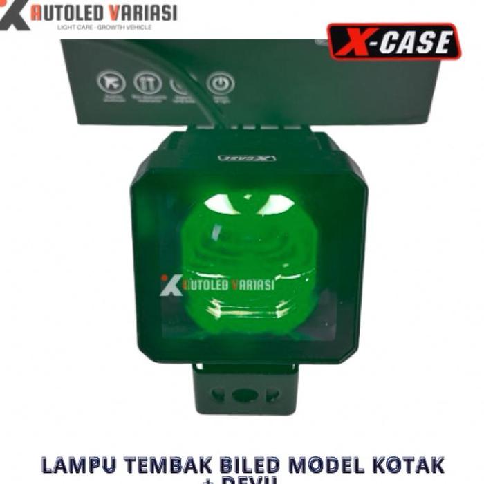 Gambar Lampu Depan Tembak Sorot D2 Kotak Plus Devil Cahaya Biled Hi Low Eye Glass X-case Lampu sorot kotak ORIGINAL Termurah - Hijau, PUTIH-PUTIH dari Essence Edit Upgrade undefined Tokopedia