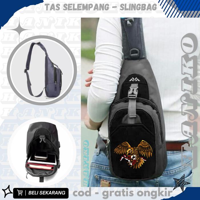 Jual Tas Selempang Pria BOBO Outdoor Waterproof Sling Bag Anti Air