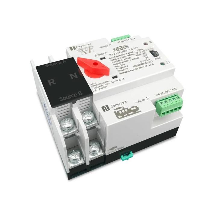 Jual Tomzn Automatic Transfer Switch 2P 63A 100A 125A 230V Mcb Tipe Ats ...