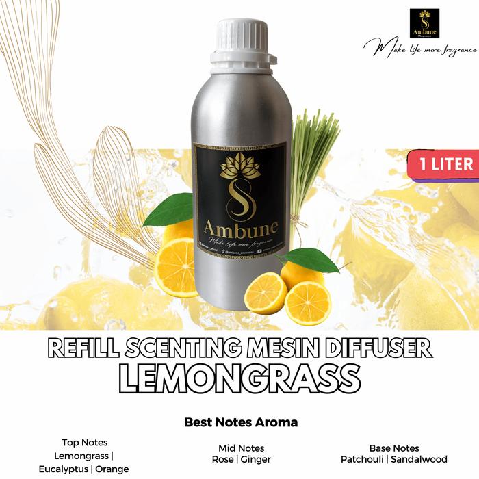 Gambar Refill Mesin Scenting 1 liter Pengharum Ruangan Ambune - Lemon Grass, Plastik dari DMSresmi undefined Tokopedia