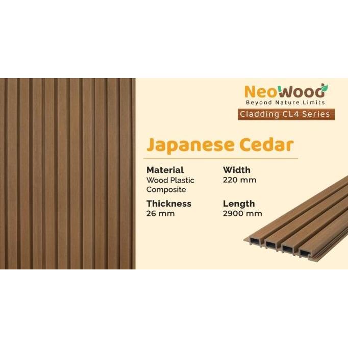 Gambar Wallpanel Neo Wood Beyond Natural / WPC Outdoor Dinding/ Wall Cladding - Japanese Cedar dari 4kar tukang undefined Tokopedia