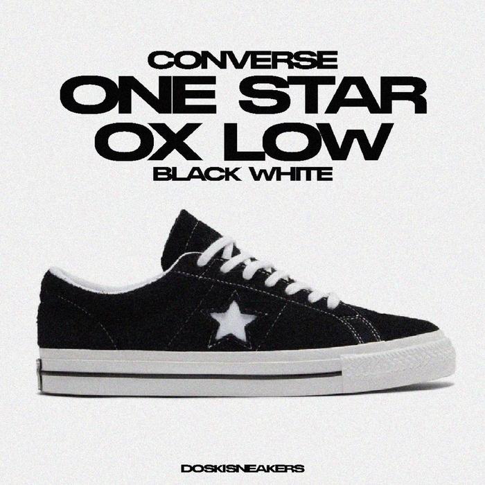 Jual Converse One Star OX Low Black White 100% Original Sneakers