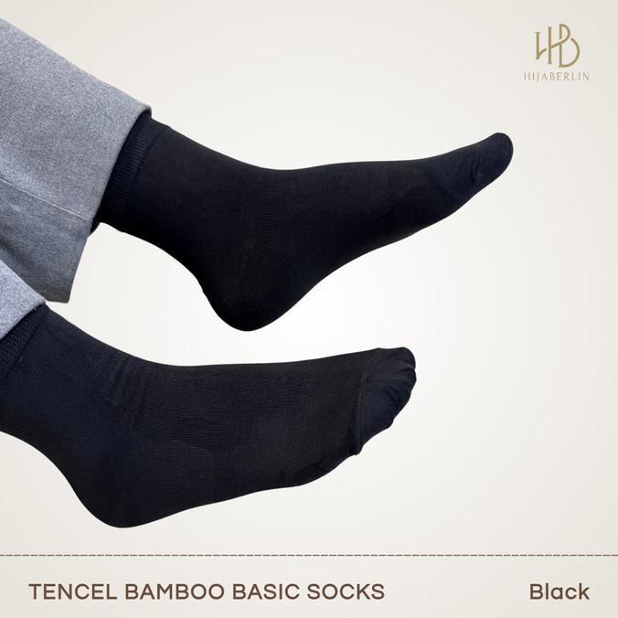 Gambar HIJABERLIN - Tencel Bamboo Sock Premium - Aksesoris Kaos Kaki Haji & Umroh - black dari Solea Fashion undefined Tokopedia