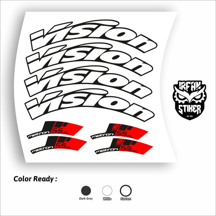 Jual Stiker Decal Rim Vision Metron 55 SL Putih Malang