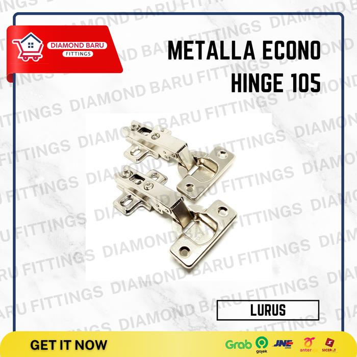 Gambar Engsel Hafele Metalla Econo Hinge 105 - Lurus dari Diamond Baru Fittings undefined Tokopedia