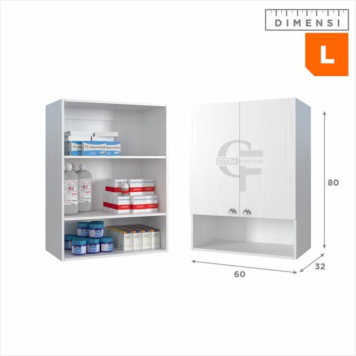 Gambar SHUMO Lemari Kotak P3K Besar Gantung Dinding | Kabinet Serba Guna Minimalis - L, DIRAKIT dari Citra furniture undefined Tokopedia