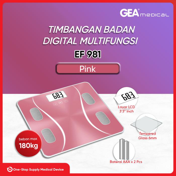 Gambar GEA Timbangan Digital Body Fat EF 981 - Pink dari My Health by GEA Medical undefined Tokopedia