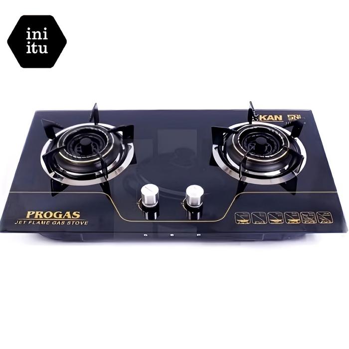 Gambar [ Progas ] Kompor Gas Kaca / Tanam Progas 2 Tungku - Full Burner dari Ini ituh undefined Tokopedia