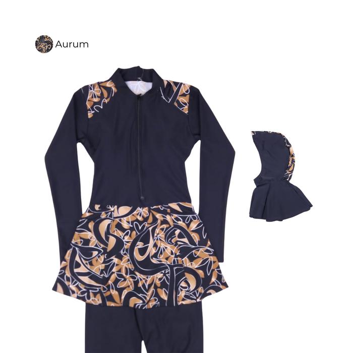 Gambar SILVER Baju Renang Muslimah Motif Moslem One Piece Swimwear  - 115020062 - Aurum, S dari silversports undefined Tokopedia