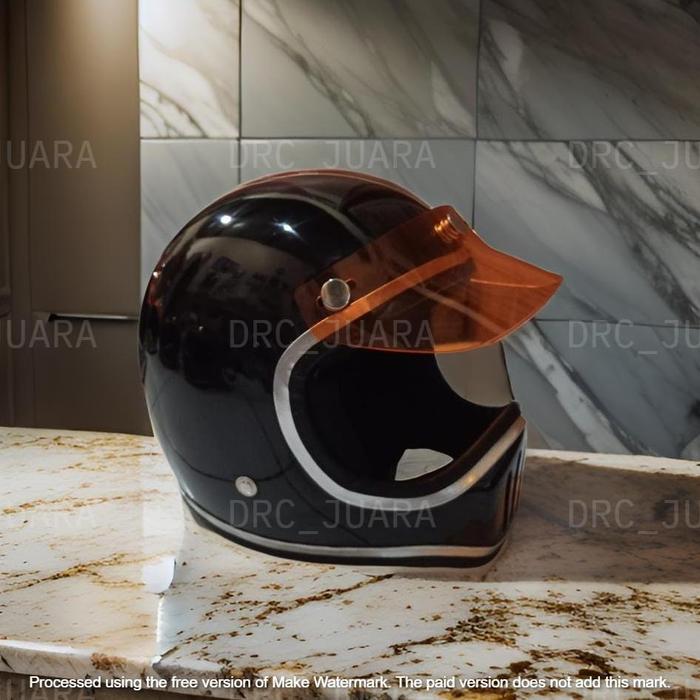Gambar Helm Cakil Anak Classic Full Face/ Helm Full Face - HITAM GLOSSY, orangebening dari starmpldd undefined Tokopedia