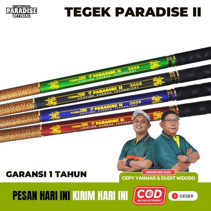 Gambar MURAH Tegek Pancing Paradise II 2 Fiber Coating Carbon Ukuran 240 270 300 360 450 540 630 CM | Joran Mancing - 240 CM, Biru dari Plus Strike PRO undefined Tokopedia