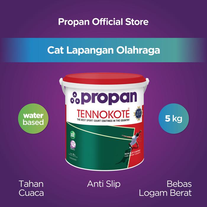 Gambar CAT LAPANGAN TENIS SERBAGUNA PROPAN TENNOKOTE 22,5 KG WARNA STANDAR dari PROPAN RAYA undefined Tokopedia