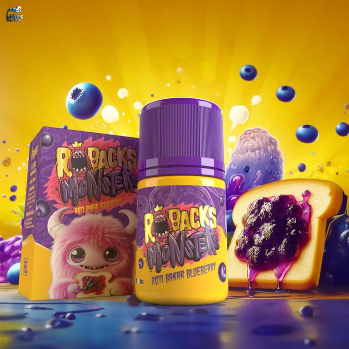 Gambar ROBACKS MONSTER V1 Roti Bakar Blueberry Jam 60ML by DRIPPERS - Free Wrap Baterai Inside - 60ML 03Mg dari uNics VapeStore undefined Tokopedia