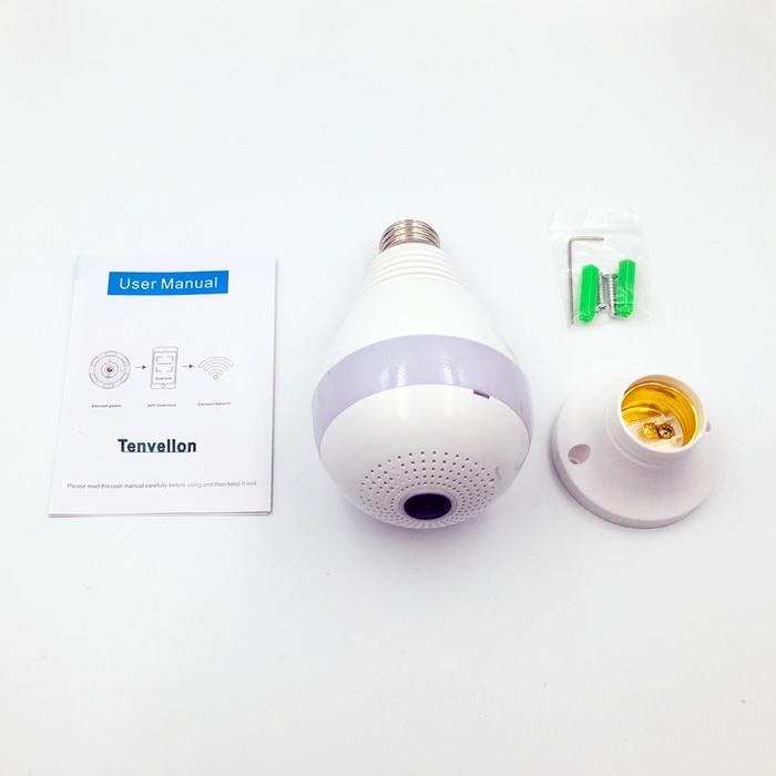 Gambar Kamera CCTV Bohlam V380 360 Derajat Panoramic Fish Eye Spy Keamanan Tersembunyi IP CCTV Nirkabel - V380 Kamera dari V380 Kamera undefined Tokopedia