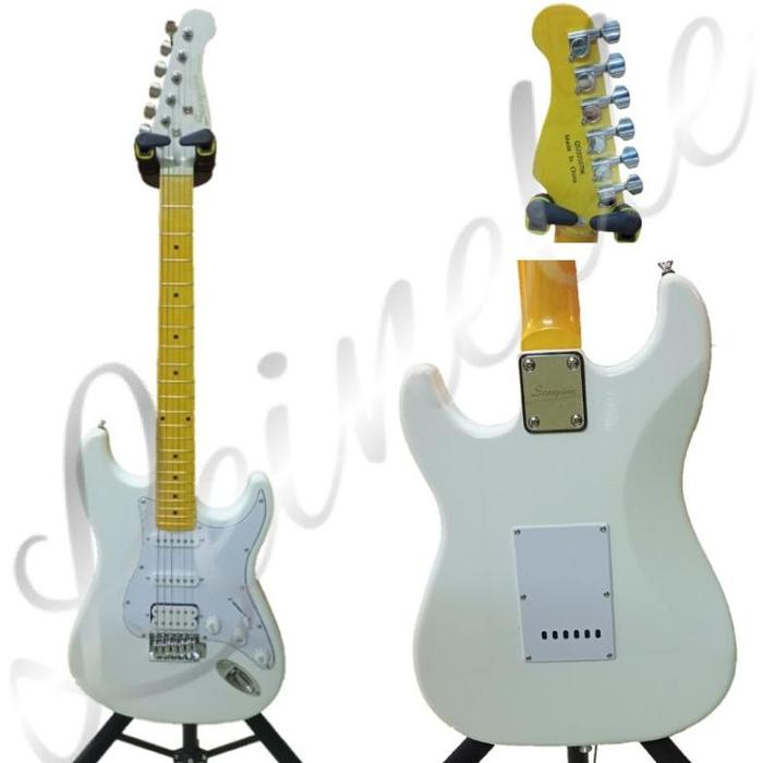 Gambar koko Scorpion DS-120 SS-120 Gitar Elektrik Electric Guitar DS120 SS120 Bonus T-Shirt - Putih dari AKULHOINI 2 undefined Tokopedia