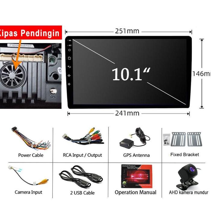 Gambar with cooling system 4G+32G 10 Inch Android 13 Mobil Navigasi Head Unit Untuk Suzuki Ertiga/XL7 2018-2023 Dengan Frame/PNP Soket IPS Screen Car Radio Bluetooth/ Support WIFI/GPS/Mirrorlink/Split Screen/DSP/Tombol Stir Control/Carplay/Android Auto Original - 10"+AHD Only, 4G+64G+Carplay dari Cahaya-Sutra undefined Tokopedia