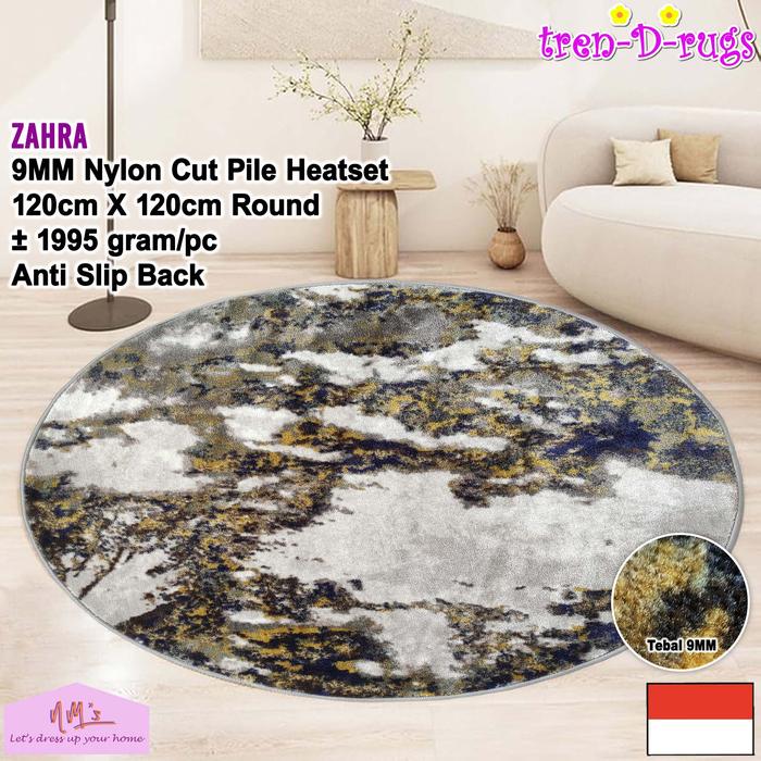 Gambar Tren-D-rugs karpet bioskop eropa aesthetic bulat bundar lingkaran round carpet diameter 120 cm tebal 9mm anti slip motif abstrak modern bulu cut pile alas lantai ruang tamu keluarga kamar tidur NM's - MarbleGreyBeige dari NMs Lets dress up your home undefined Tokopedia