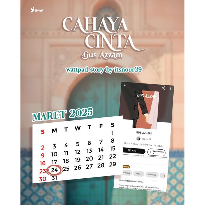 Gambar PRE ORDER - Buku Novel - Cahaya Cinta Gus Azzam - Itsnour29 - Tekad - Bumifiksi - PRE ORDER dari BumifiksiJogjakarta undefined Tokopedia